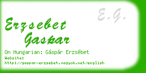 erzsebet gaspar business card