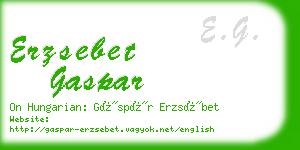 erzsebet gaspar business card